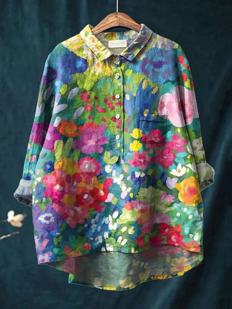 Floral Watercolor Shirt