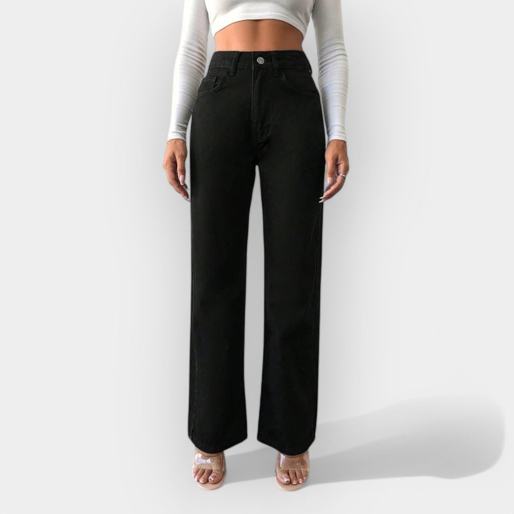 Wide Leg High-Waisted Jeans