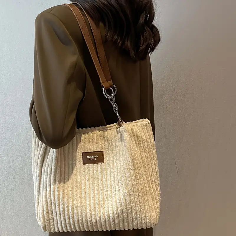 Onyx - Large Capacity Corduroy Tote Bag