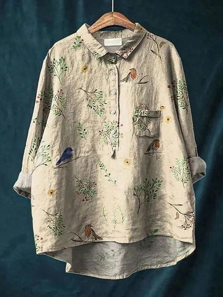 SERAPHINA I RETRO-FLOWER BLOUSE