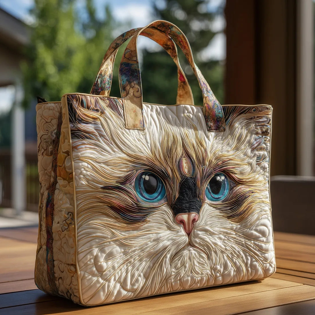 Handmade Bag - White Cat