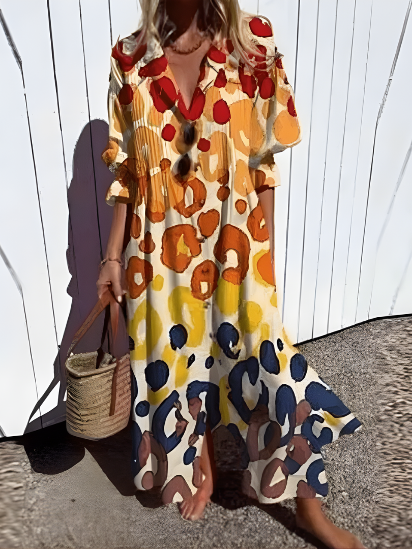 Faryvella™ | Artistic Pattern Casual Maxi Dress