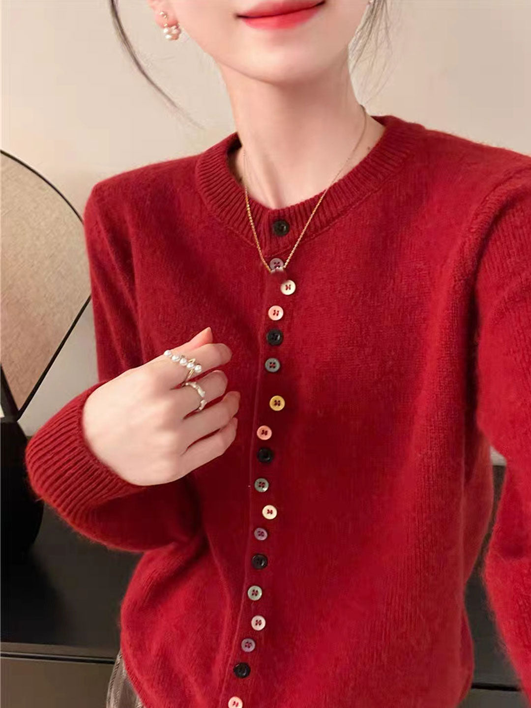 CANDY – FINE GAUGE ACCENT CARDIGAN