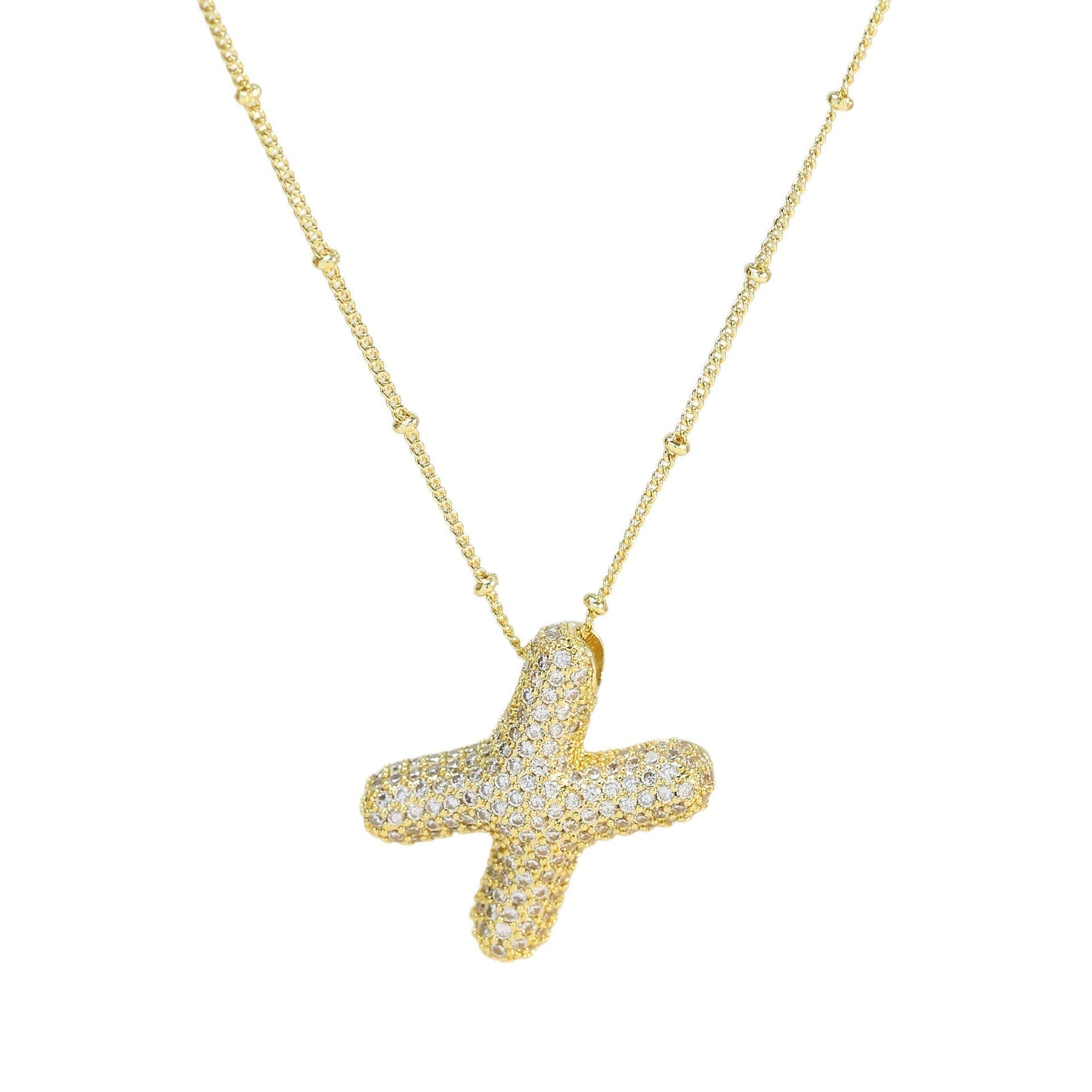 Savannah | Diamond Bubble Letter Necklace