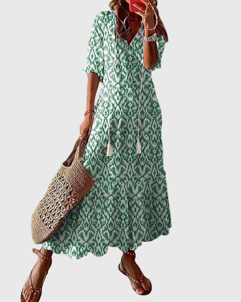 Fallon | Boho Vintage Summer Maxi Dress