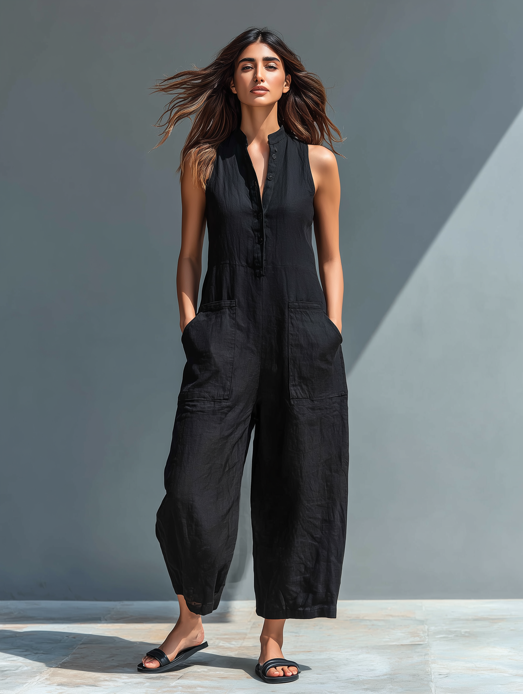 Claudia - Minimalist Linen Jumpsuit for Women