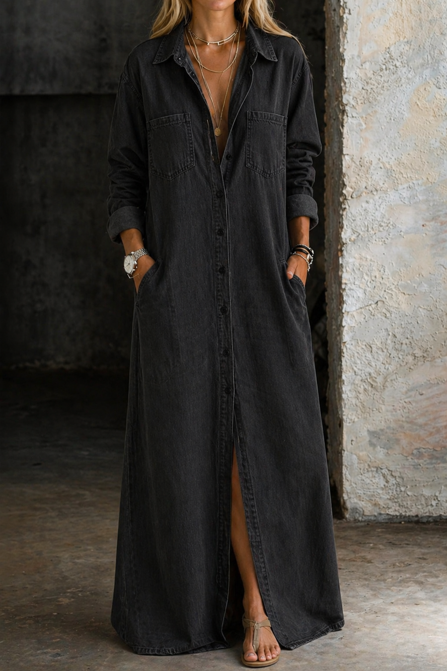 Delana | Button Down Dress