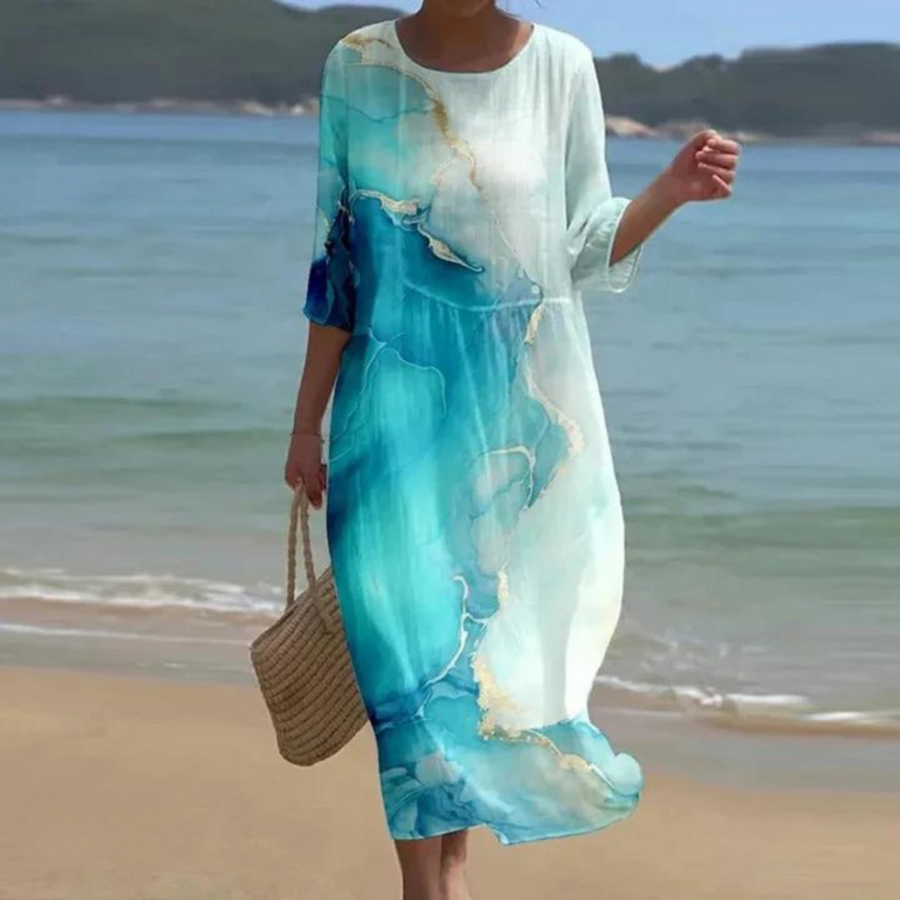 Irene | Flaterring Midsection Midi Dress