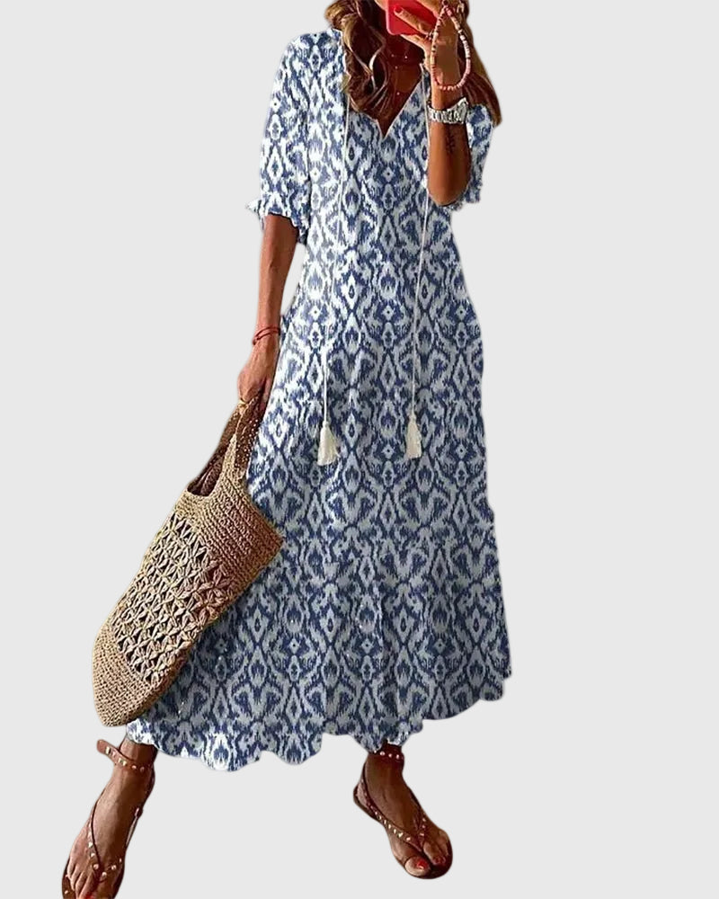 Fallon | Boho Vintage Summer Maxi Dress