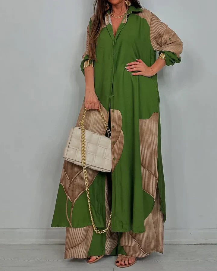 AMARA – ELEGANT FLOW DRAPE TWO-PIECE SET