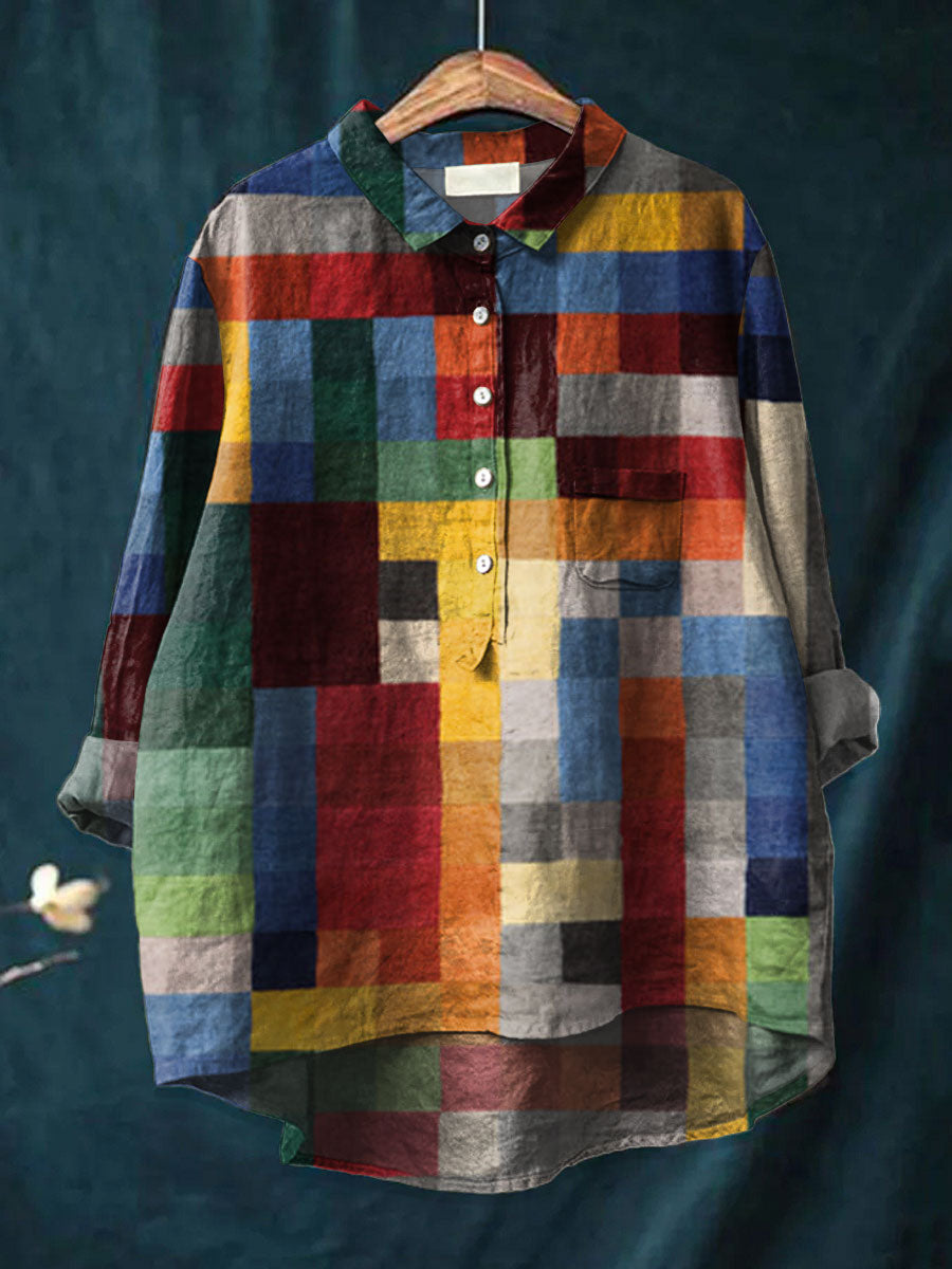 Color Block Print Shirt