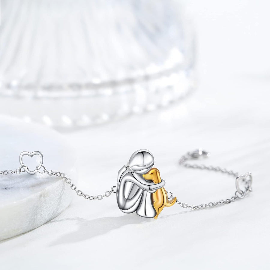 "Forever in Your Heart" Dog Hug Adjustable Luck Bracelet
