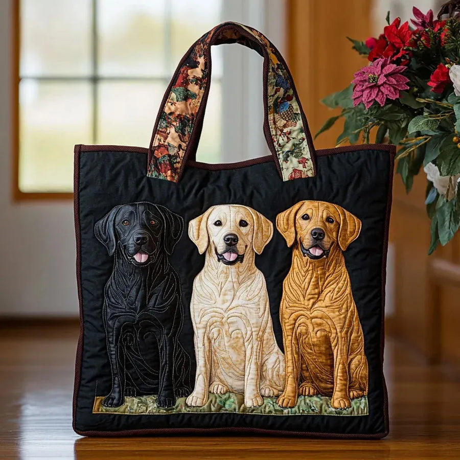 Handmade Tote Bag - Three Labradors