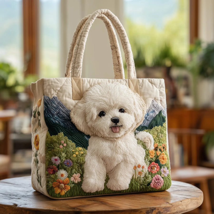 Handmade Bag - White Dog