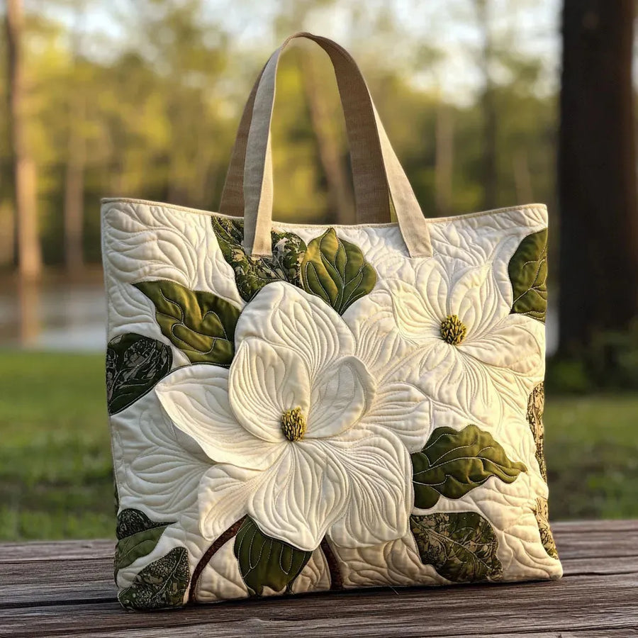 Handmade Bag - White Flowers