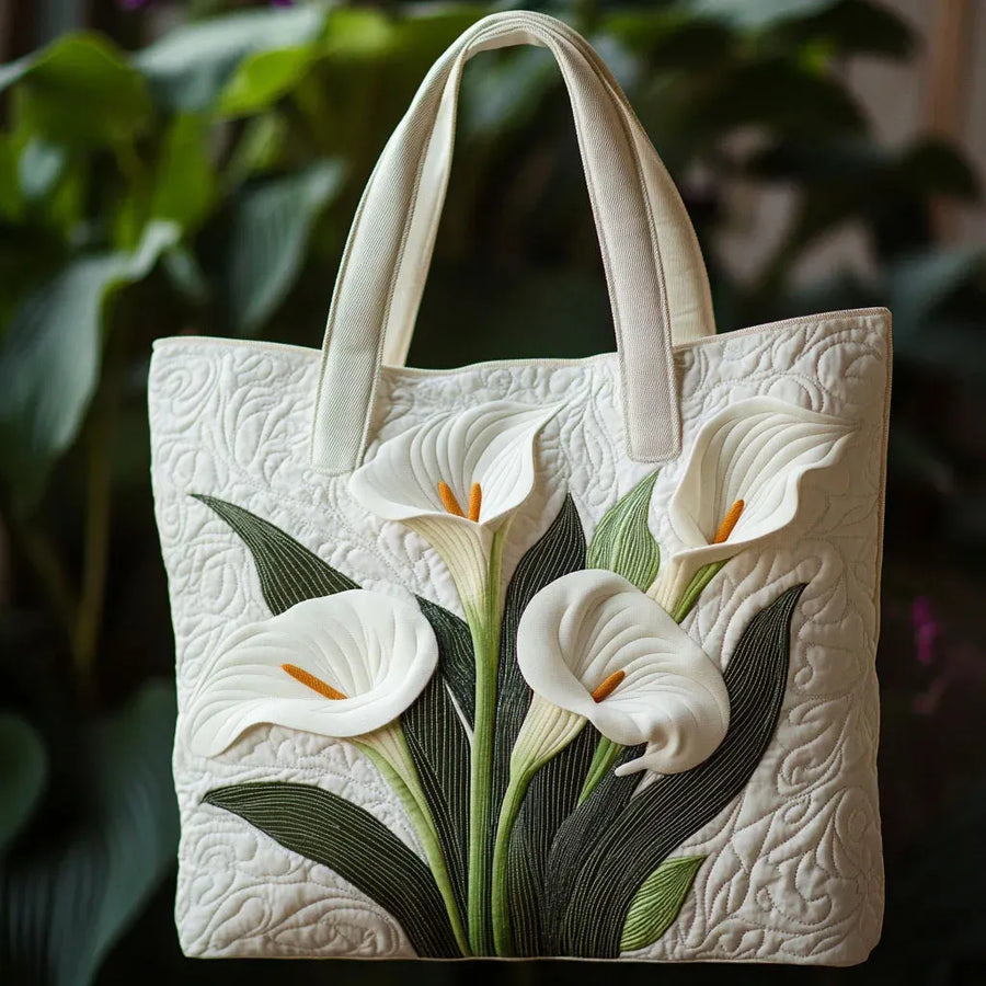 Handmade Bag - White Lilies