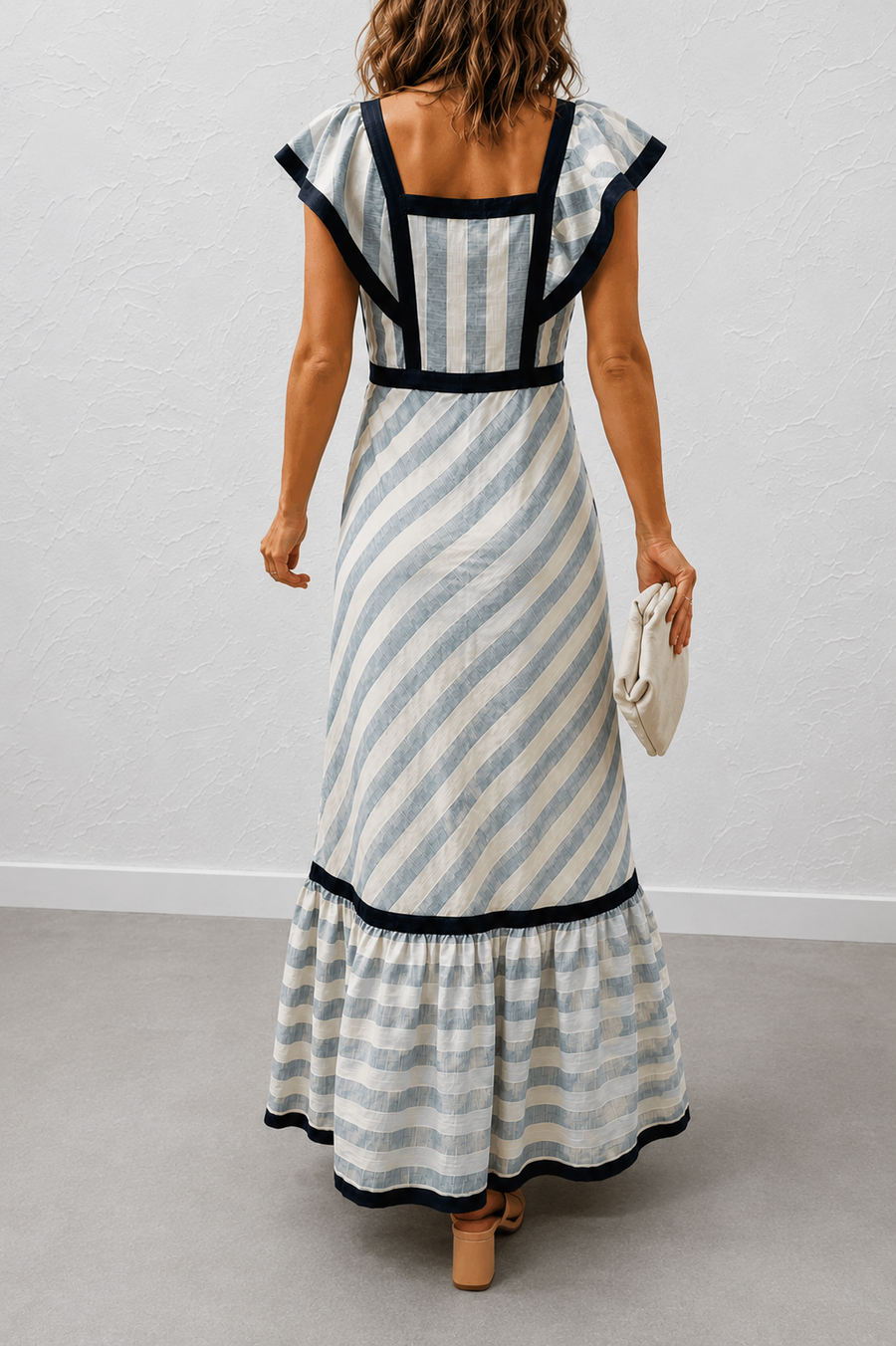 Dianne | Retro Striped Maxi Dress