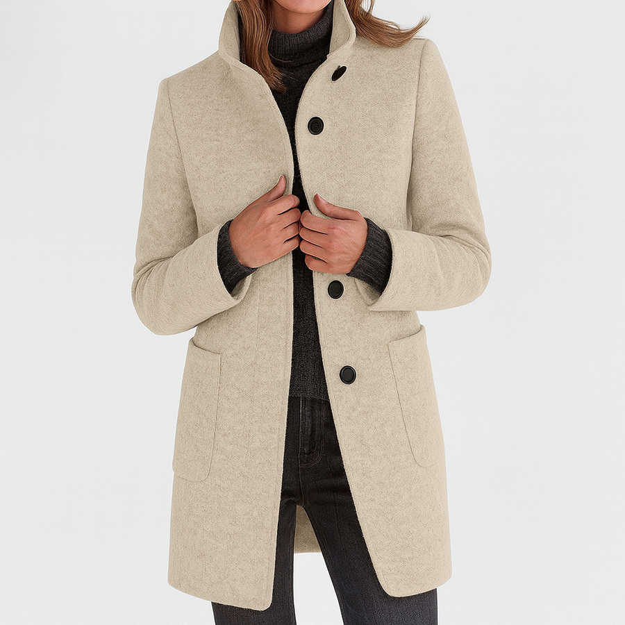 Danuta - Elegant High-Collar Coat