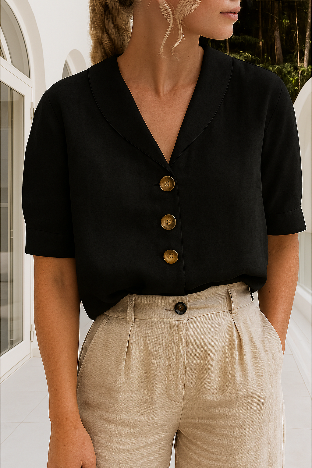 Evelinda - Elegant Casual Blouse