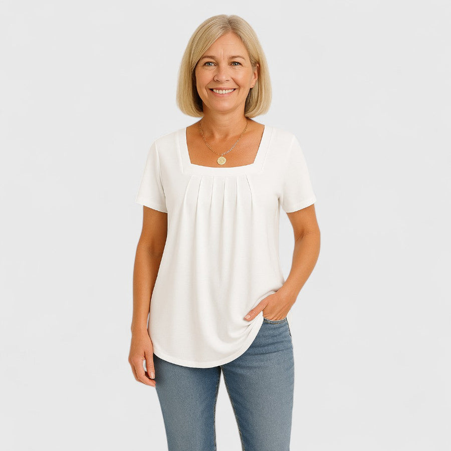 MARIA – EFFORTLESS ELEGANCE PLEATED BLOUSE