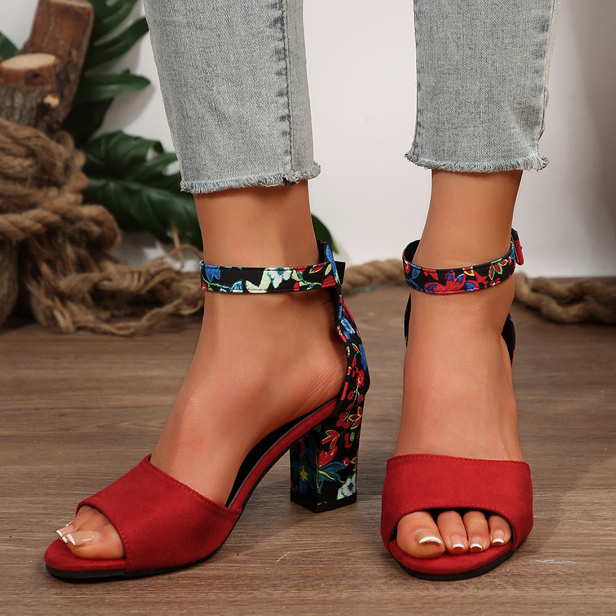 Eden Floral Heels