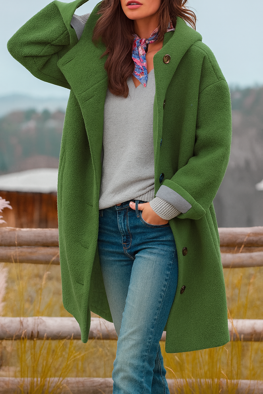 Kaia - Stylish Casual Hooded Coat