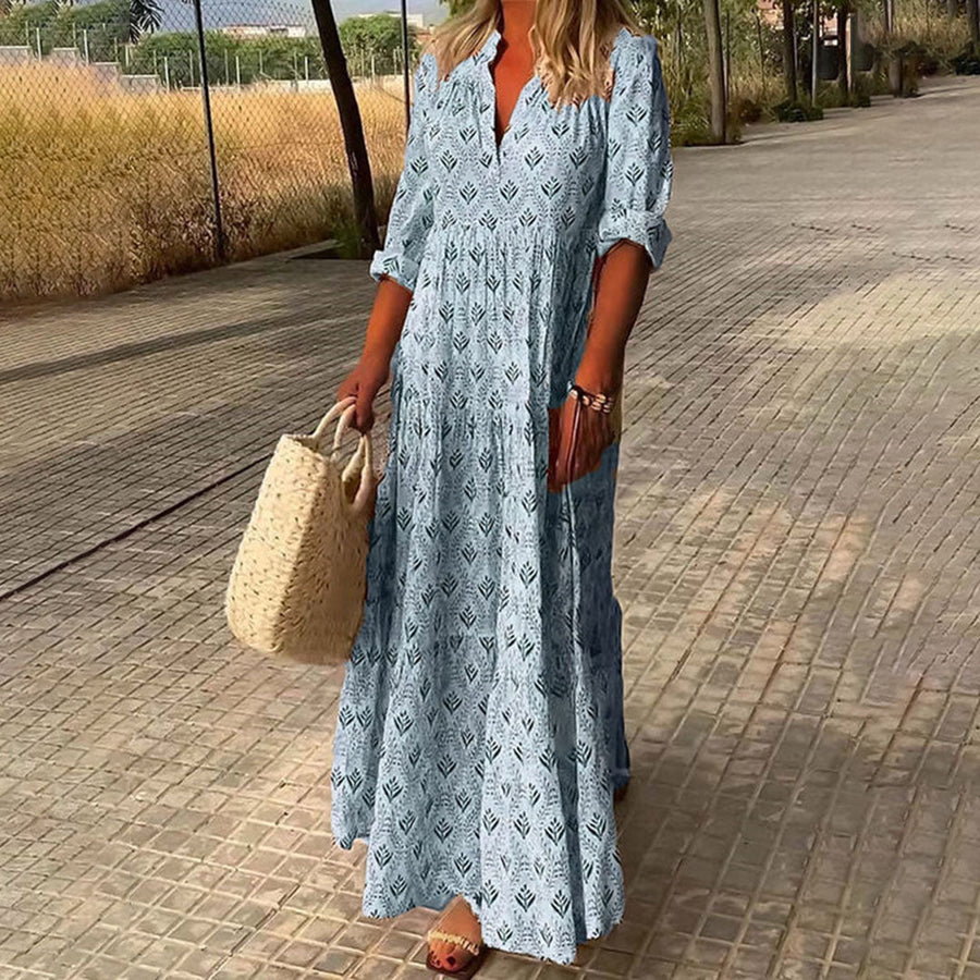 Women's Solid Cotton Maxi Dress
