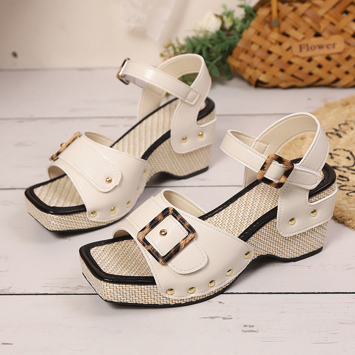 Aveline Wedge Sandals