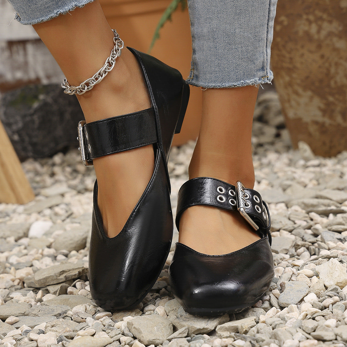 Merlot Mary Jane Flats