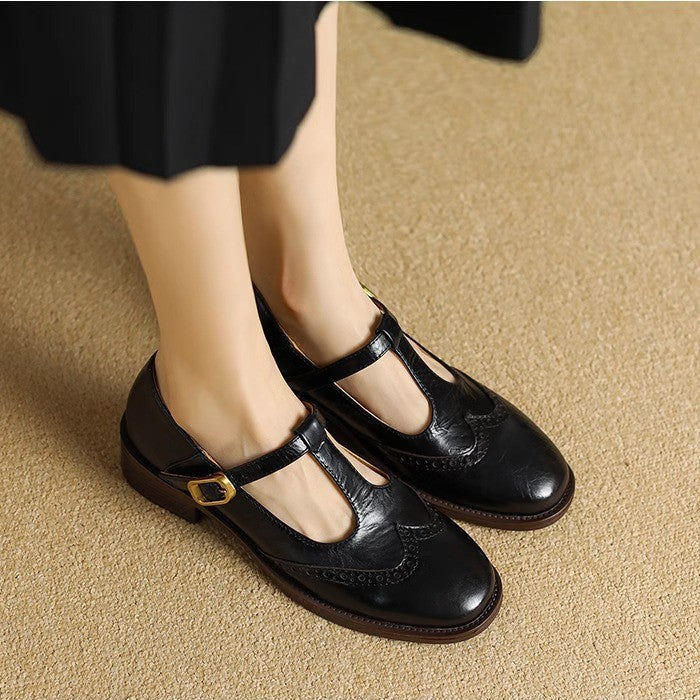 HARPER – VINTAGE T-STRAP MARY JANE FLATS