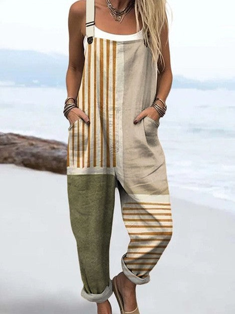 EVELYN – CASUAL STRIPED JUMPSUIT