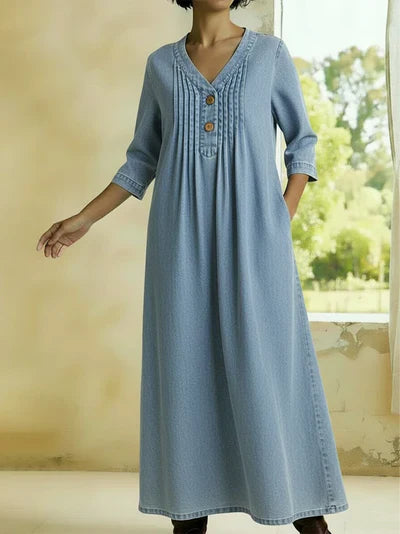 Faevessa™ | Elegant V-neck Dress