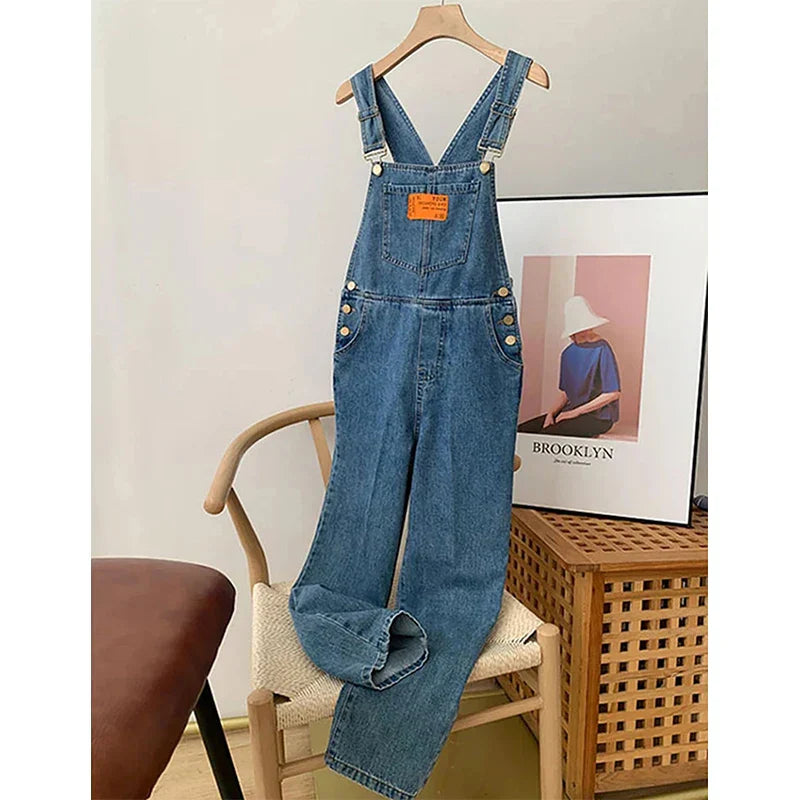 Harper | Straight Leg Bib Denim Overalls
