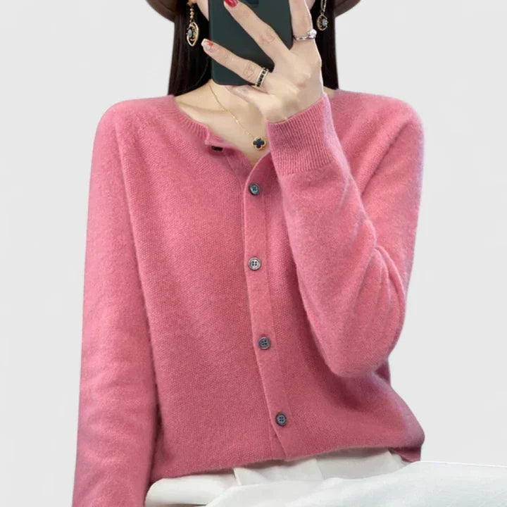 EMILIA – CLASSIC BUTTON CARDIGAN