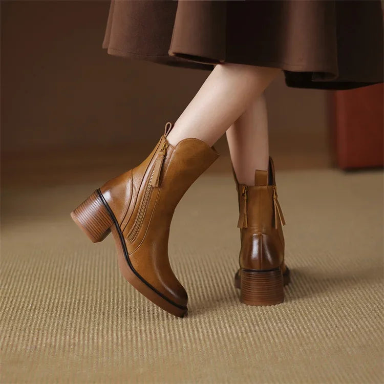 Meadow | Vegan Leather Ankle Boots