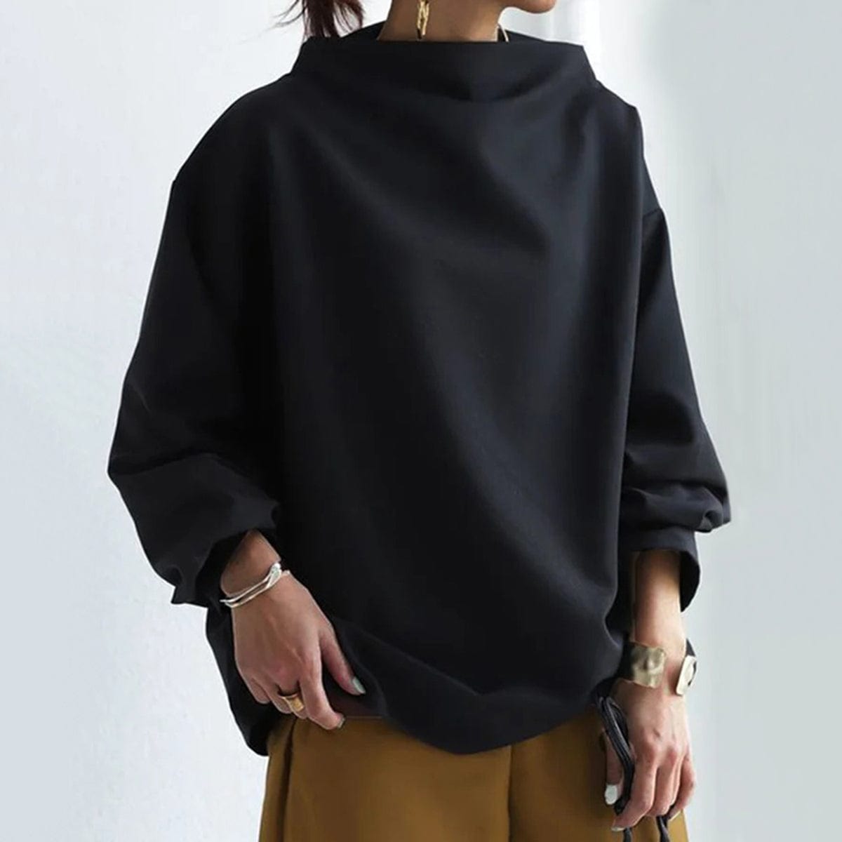 Victoria | High-Neck Casual Top