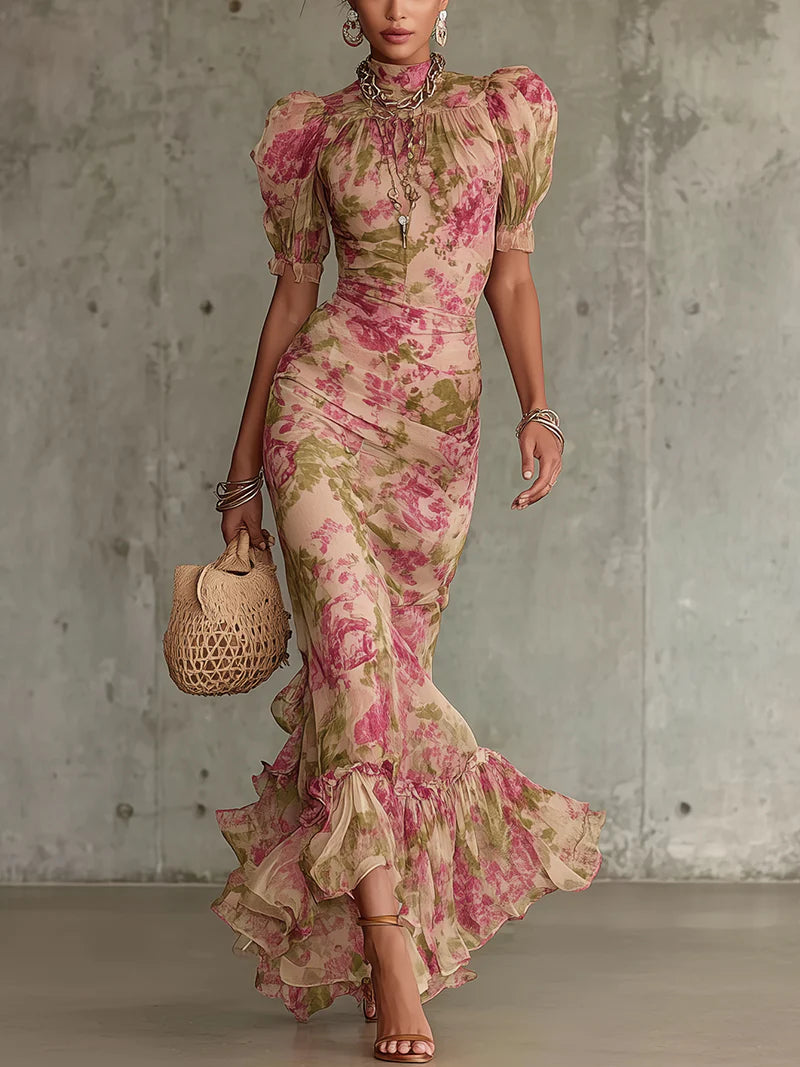 Fiora - Puff Sleeves Dress for Women