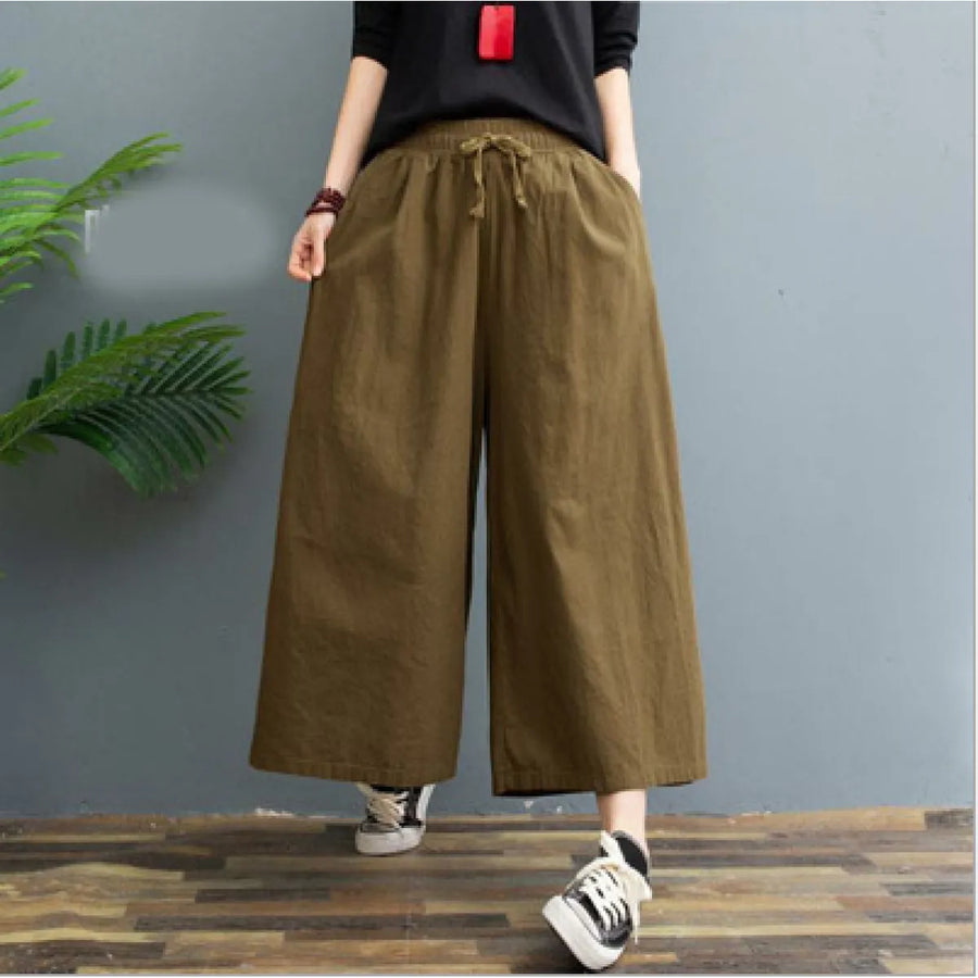 ARLETTE – PLEATED LINEN COMFORT FIT PANTS