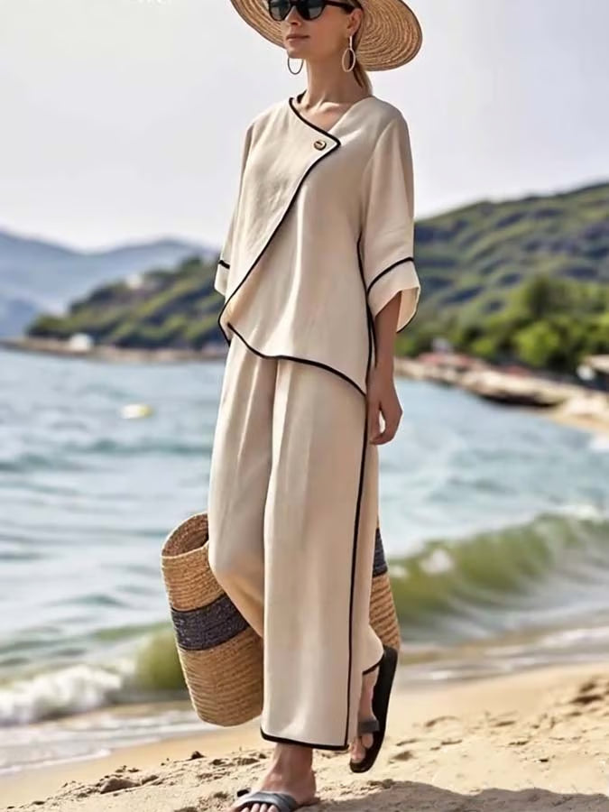 Chic linen boho set