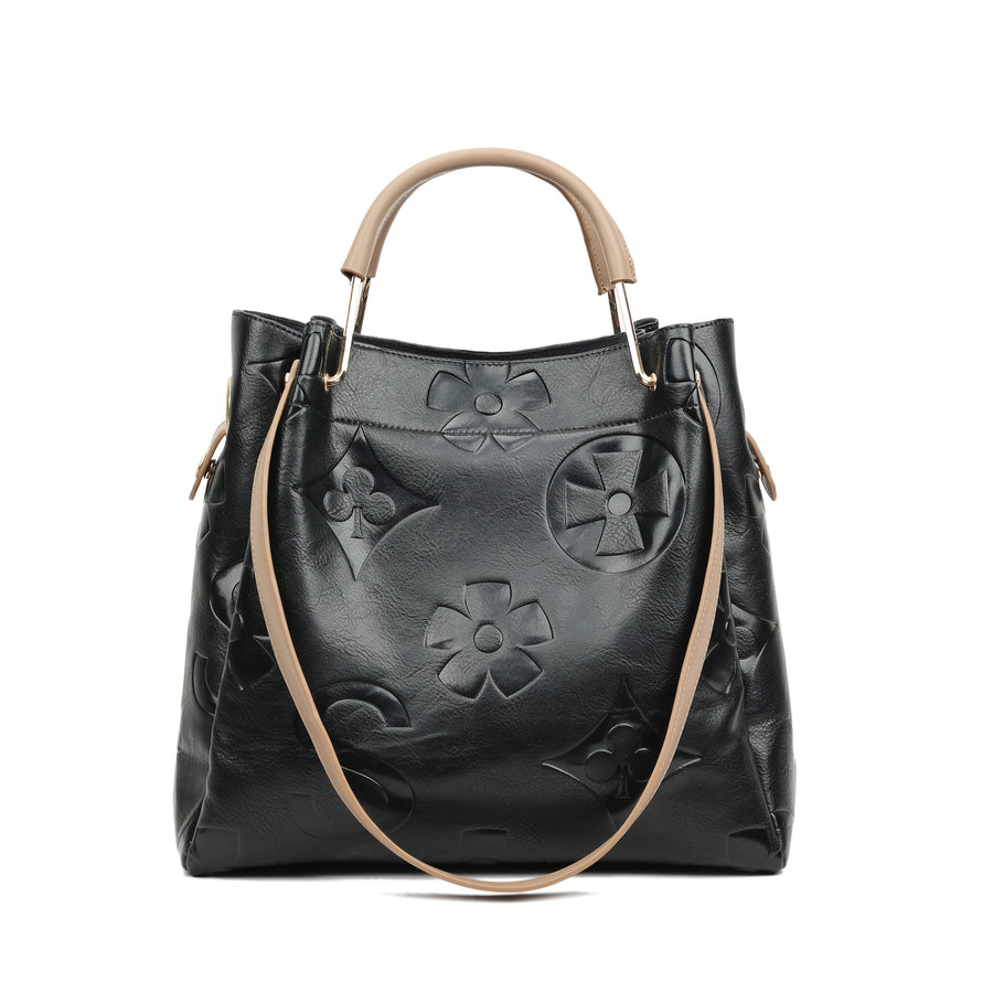 Luna | Floral Embossed Handbag