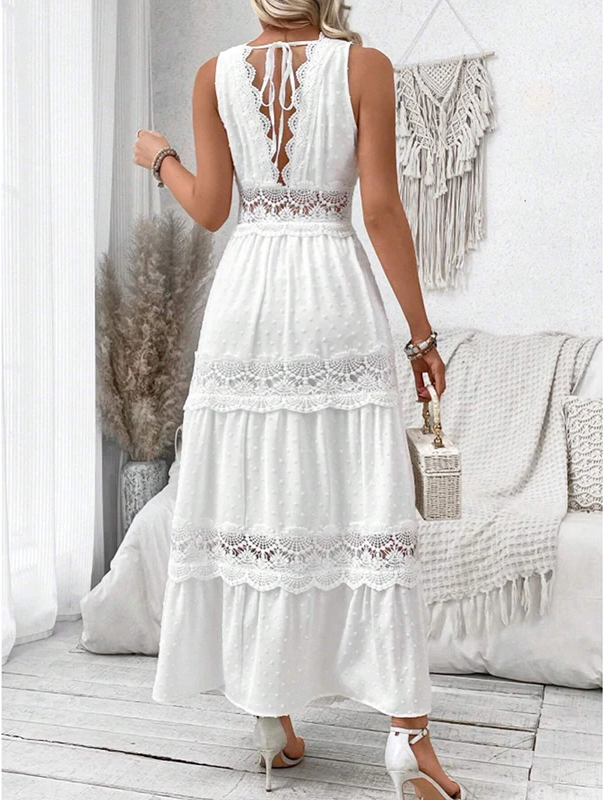 MAIKA™ - Lace V-Neck Dress