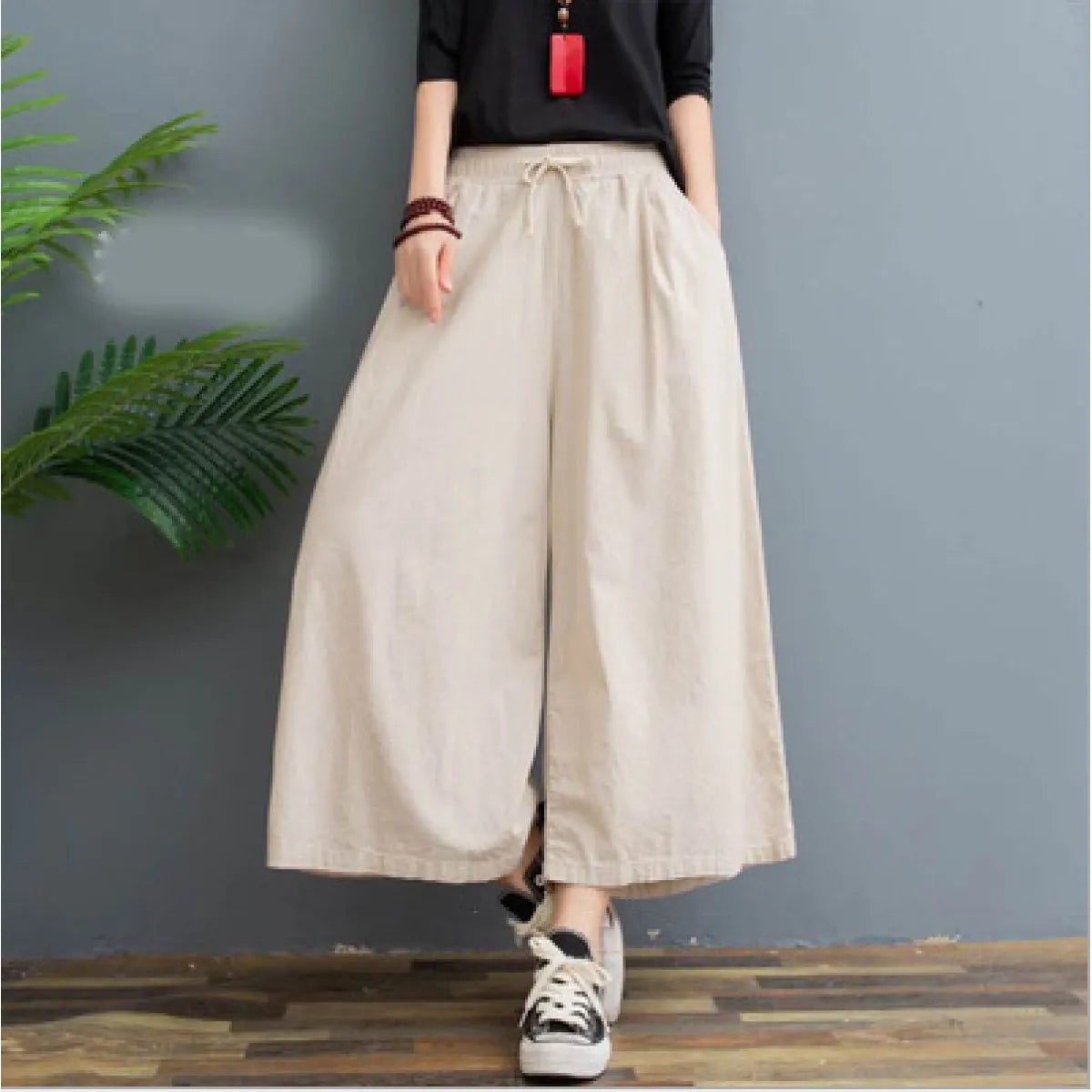 ARLETTE – PLEATED LINEN COMFORT FIT PANTS