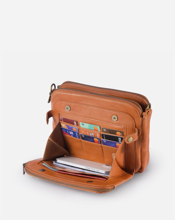 Jovie - Sleek Three-Layer Crossbody Bag