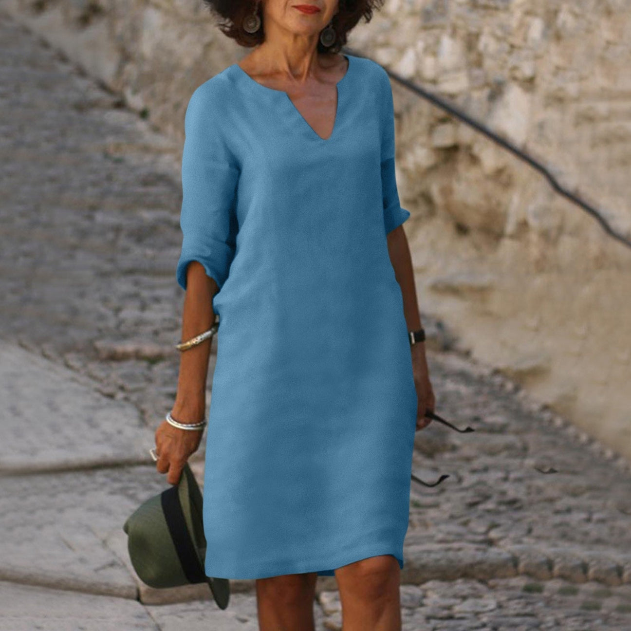 Romy | Comfortable V-Neck Dress