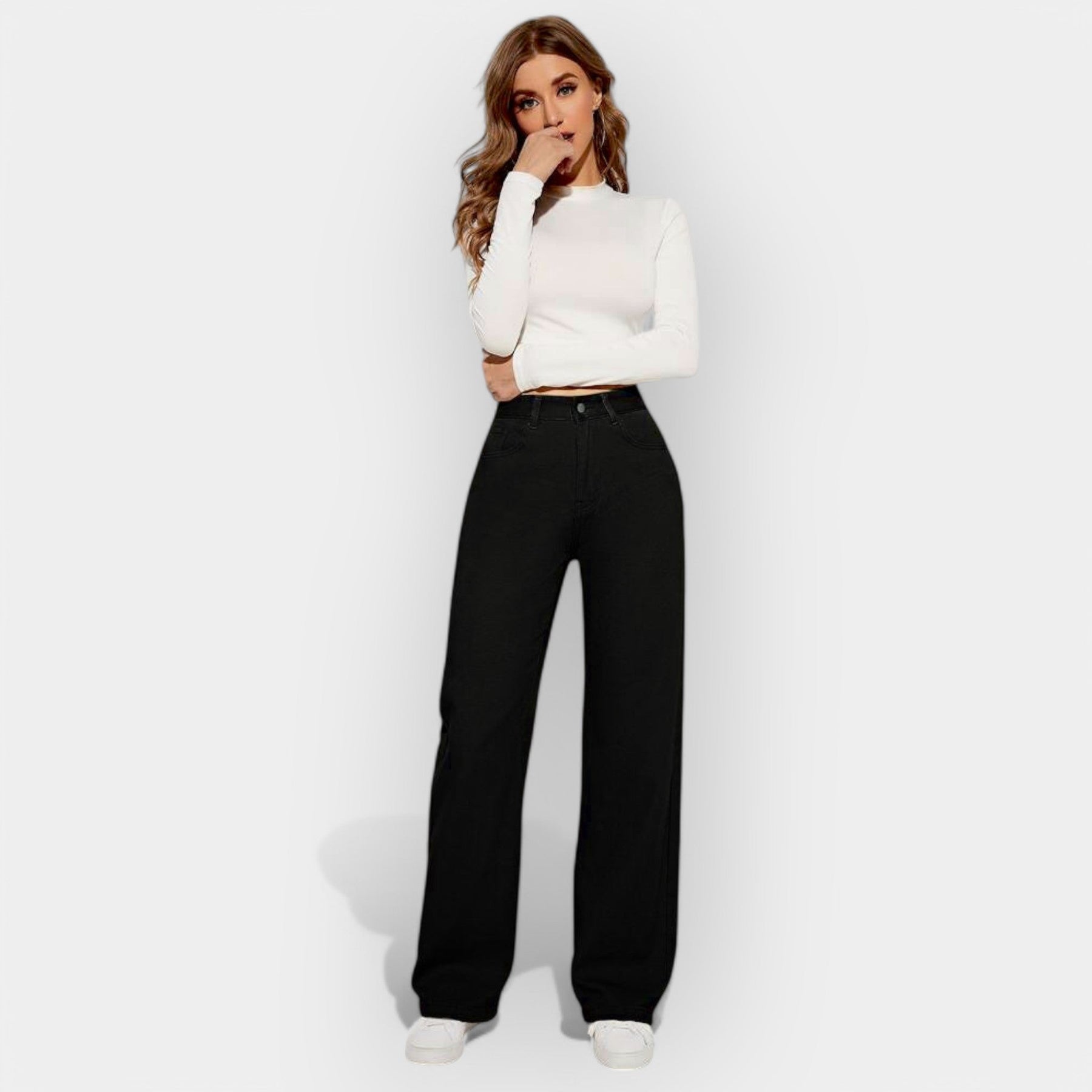 Wide Leg High-Waisted Jeans