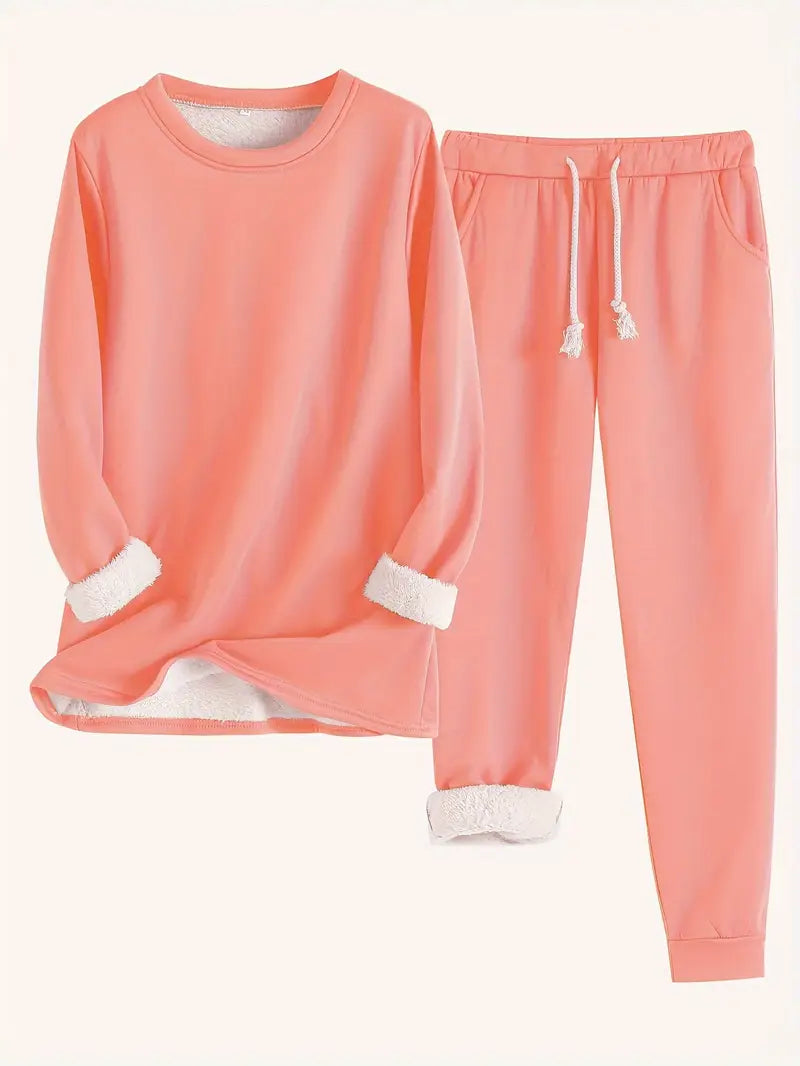 RILEY – COZY FLEECE-LINED LOUNGE SET