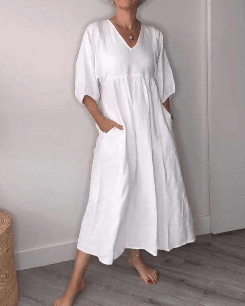 Lillian | Elegant V-Neck Maxi