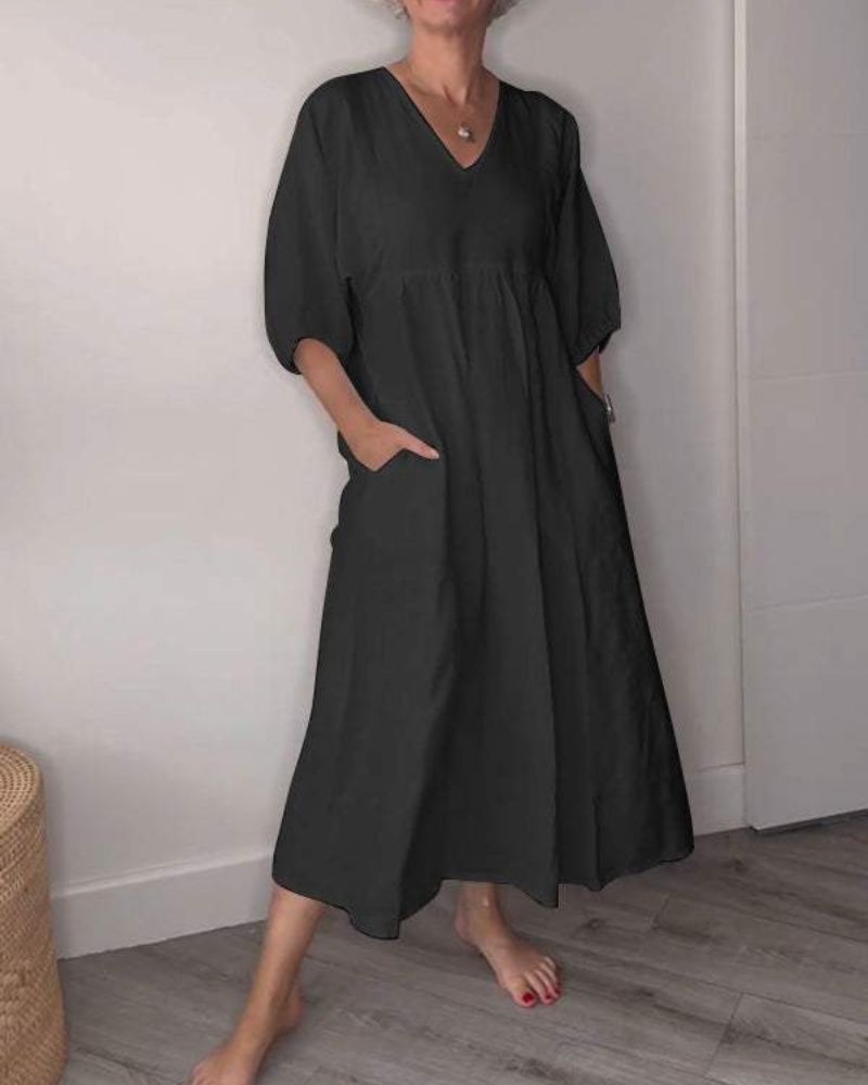 Lillian | Elegant V-Neck Maxi