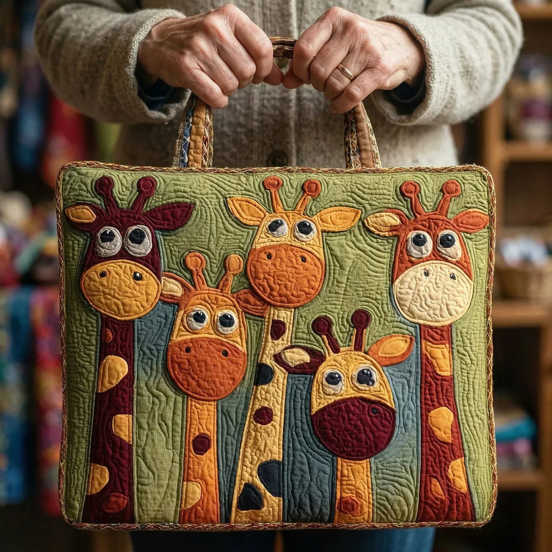 Handmade Bag - Cheerful Giraffe