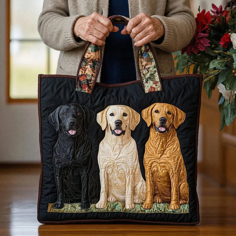 Handmade Tote Bag - Three Labradors